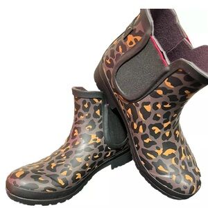 Sperry Walker Chelsea Rain Boot Animal Print New Size 9